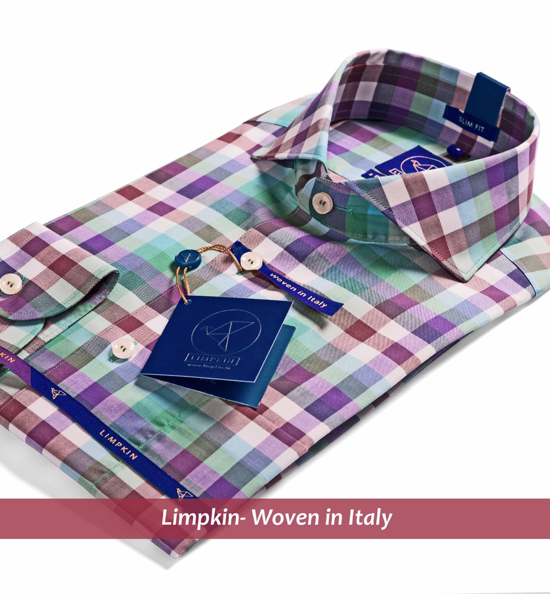 Check Shirt - Teal & Purple | Shirts for Men - Limpkin