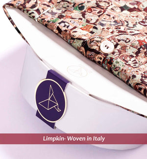Men's shirt in magical beige & burgundy abstract print pattern - Limpkin Shirts