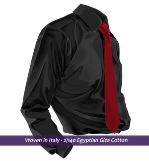 Ascona- The Best Formal Black- 2/140 Egyptian Giza Cotton-  Delivery from 7th May