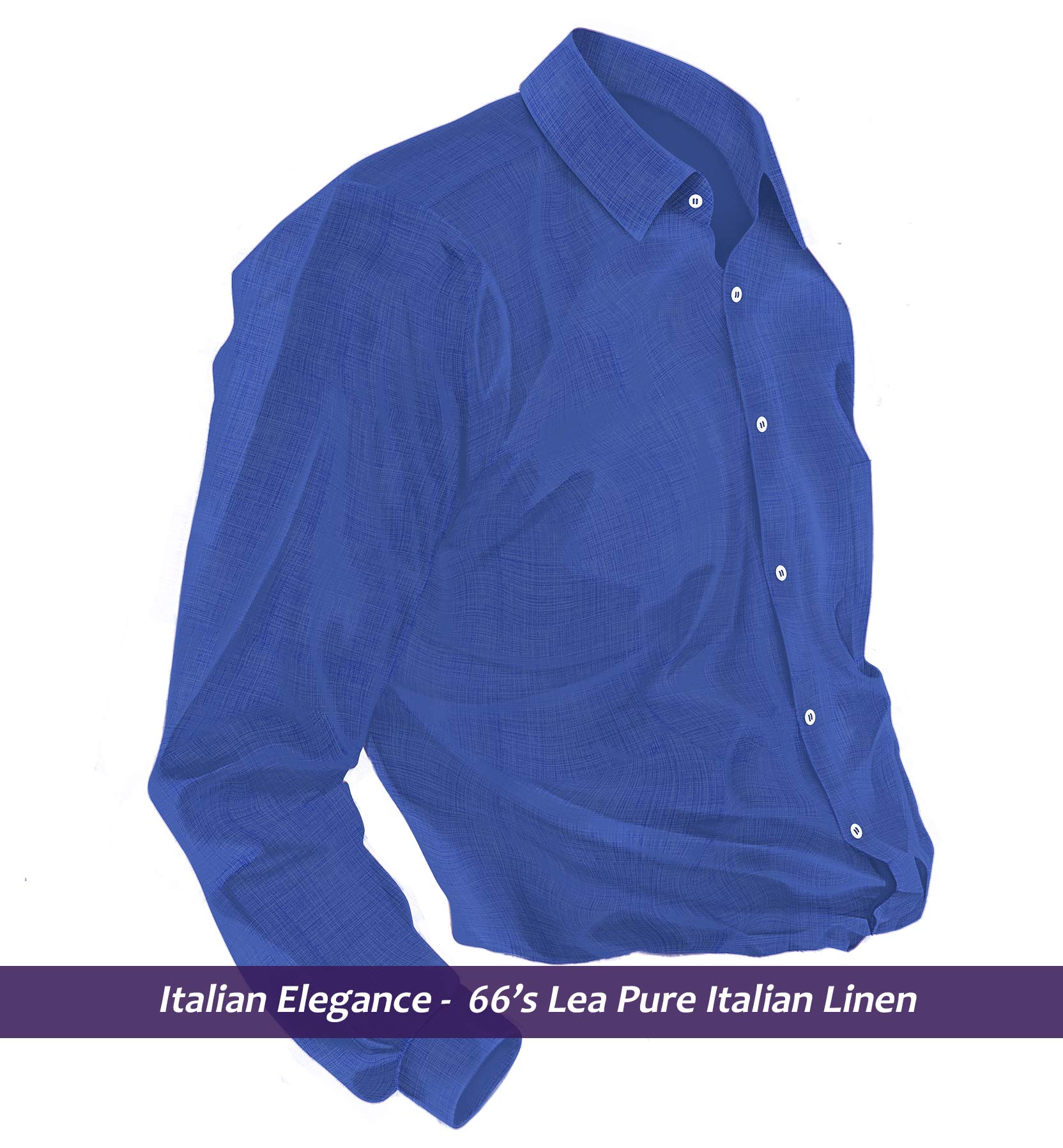Faliraki- Admiral Blue Solid Linen- 66's Lea Pure Italian Linen