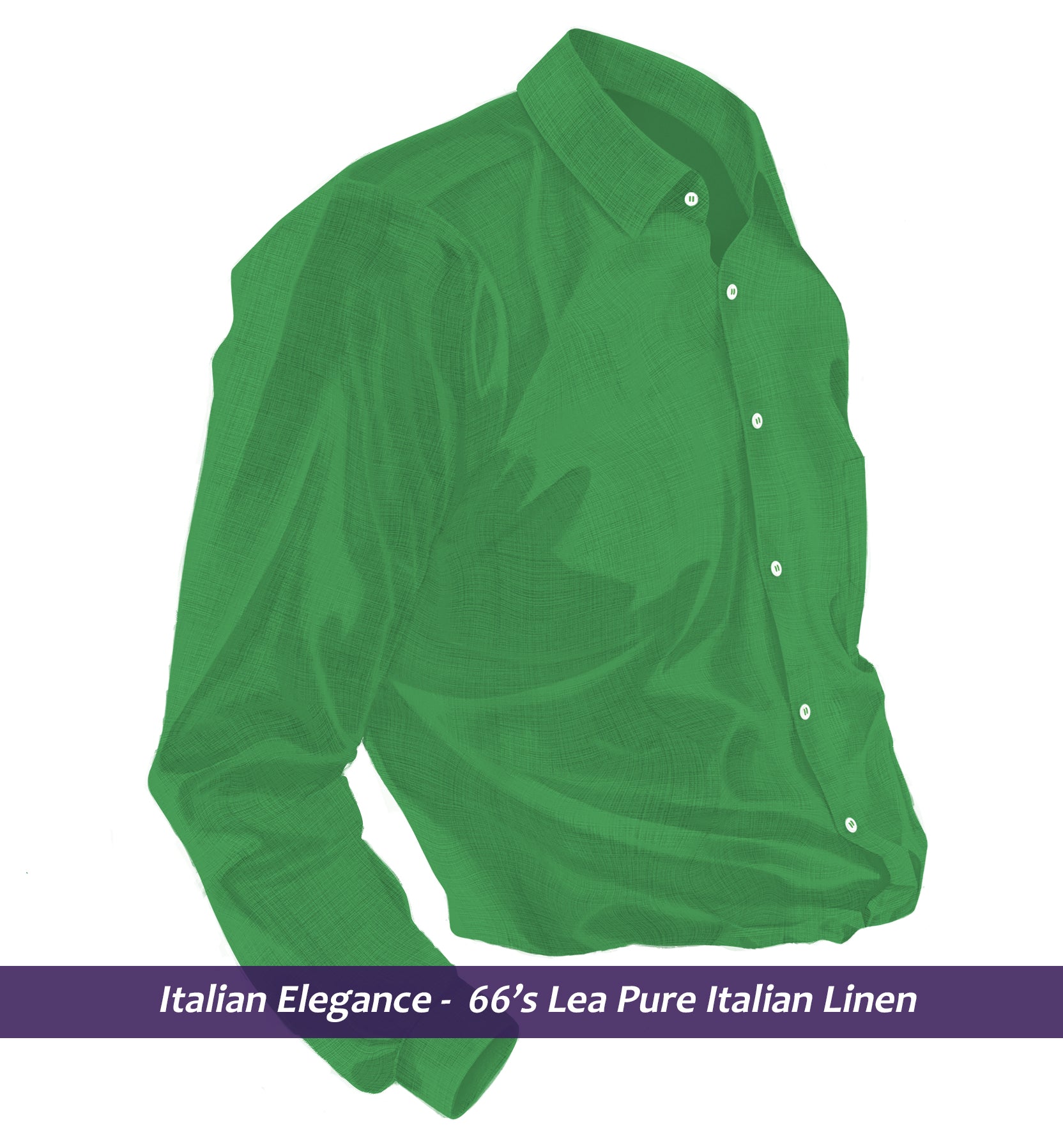 Halden- Parakeet Green Solid Linen- 66's Lea Pure Italian Linen- Delivery from 5th May