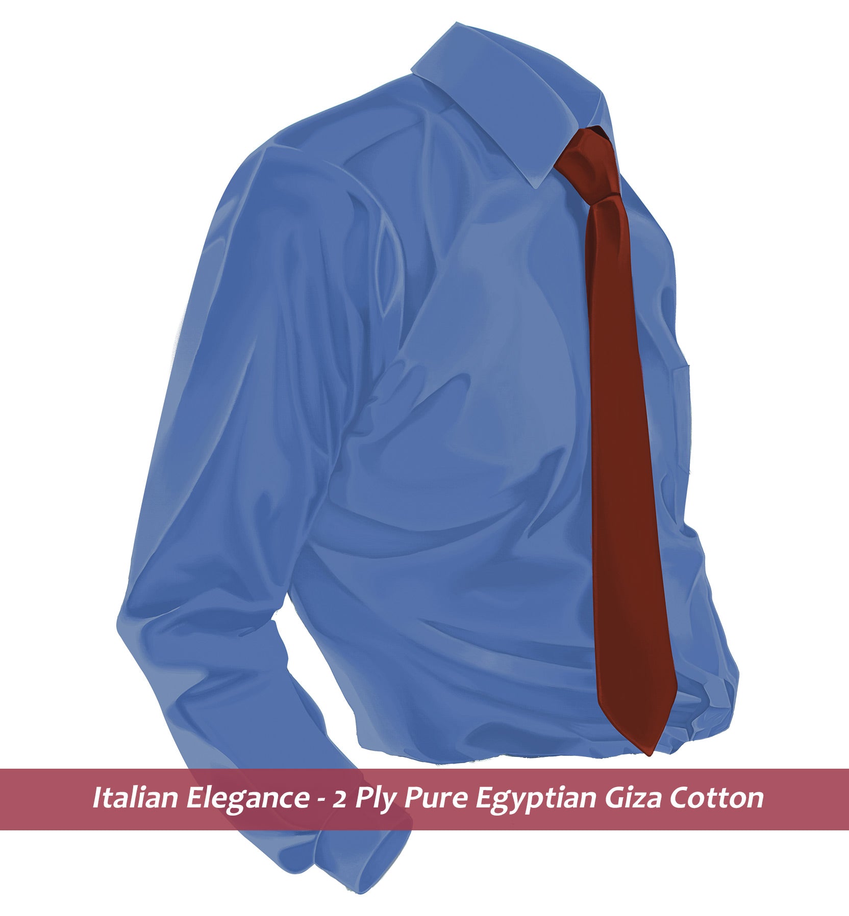 Leonardo- Aegean Blue Solid Twill- 2 Ply Egyptian Giza Cotton-    Delivery from 7th May