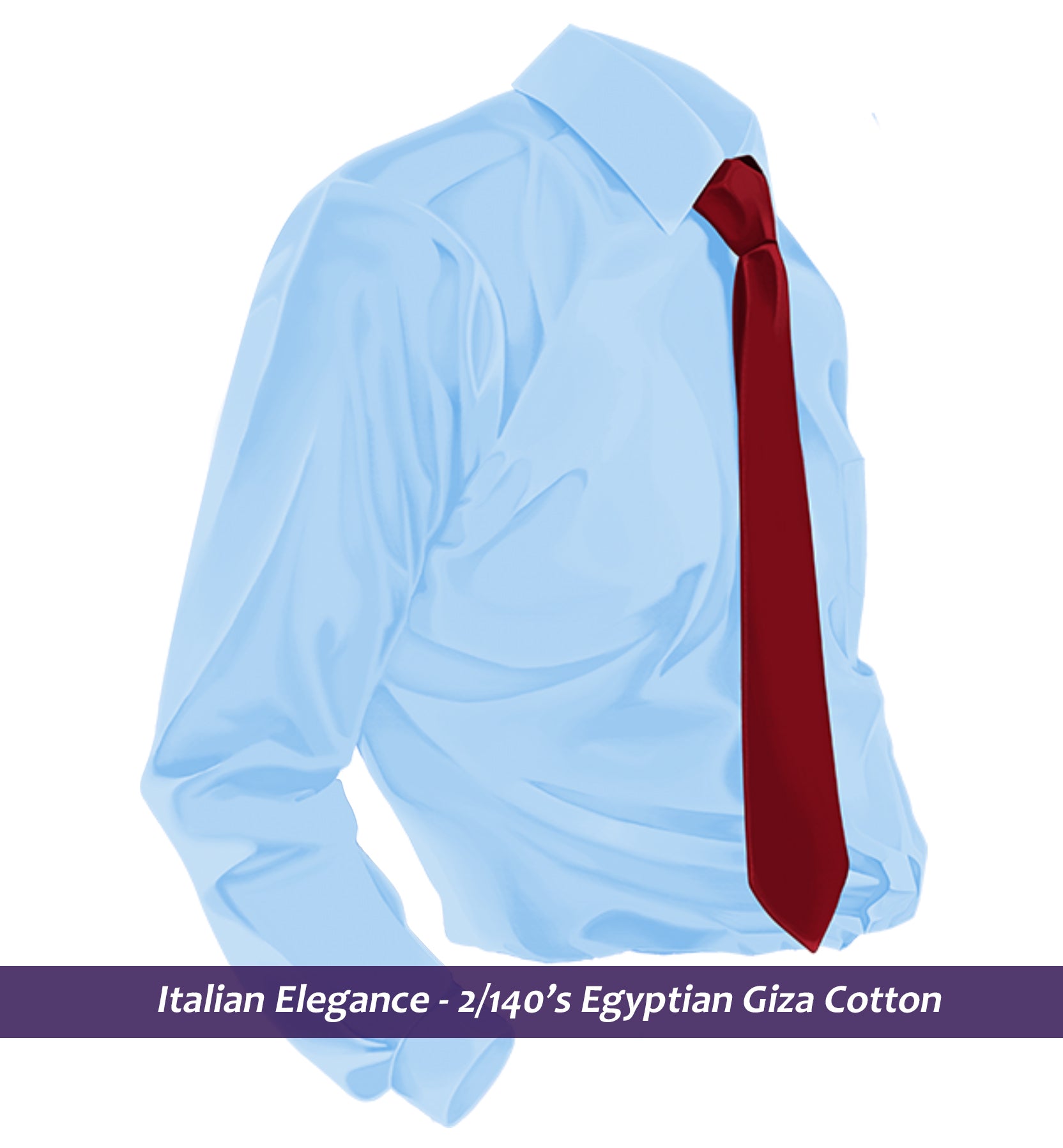 Treviso- The Best Sky Blue- 2/140 Egyptian Giza Cotton