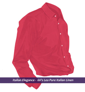 Turin- Crimson Red Solid Linen