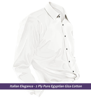 Warsaw- Ivory White Structure with Contrast Details- 2 Ply Pure Egyptian Giza Cotton- Delivery from 17th Nov